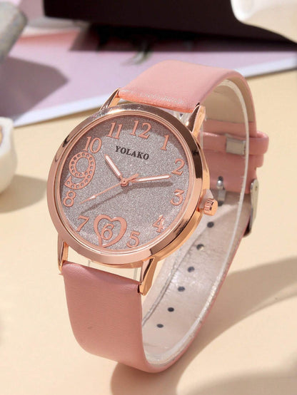 1Pc Fashion Classic PU Leather Women'S Watch, Casual Quartz Watch Clock Trend Starry Sky Women'S Watch as a Gift for Students Returning to School