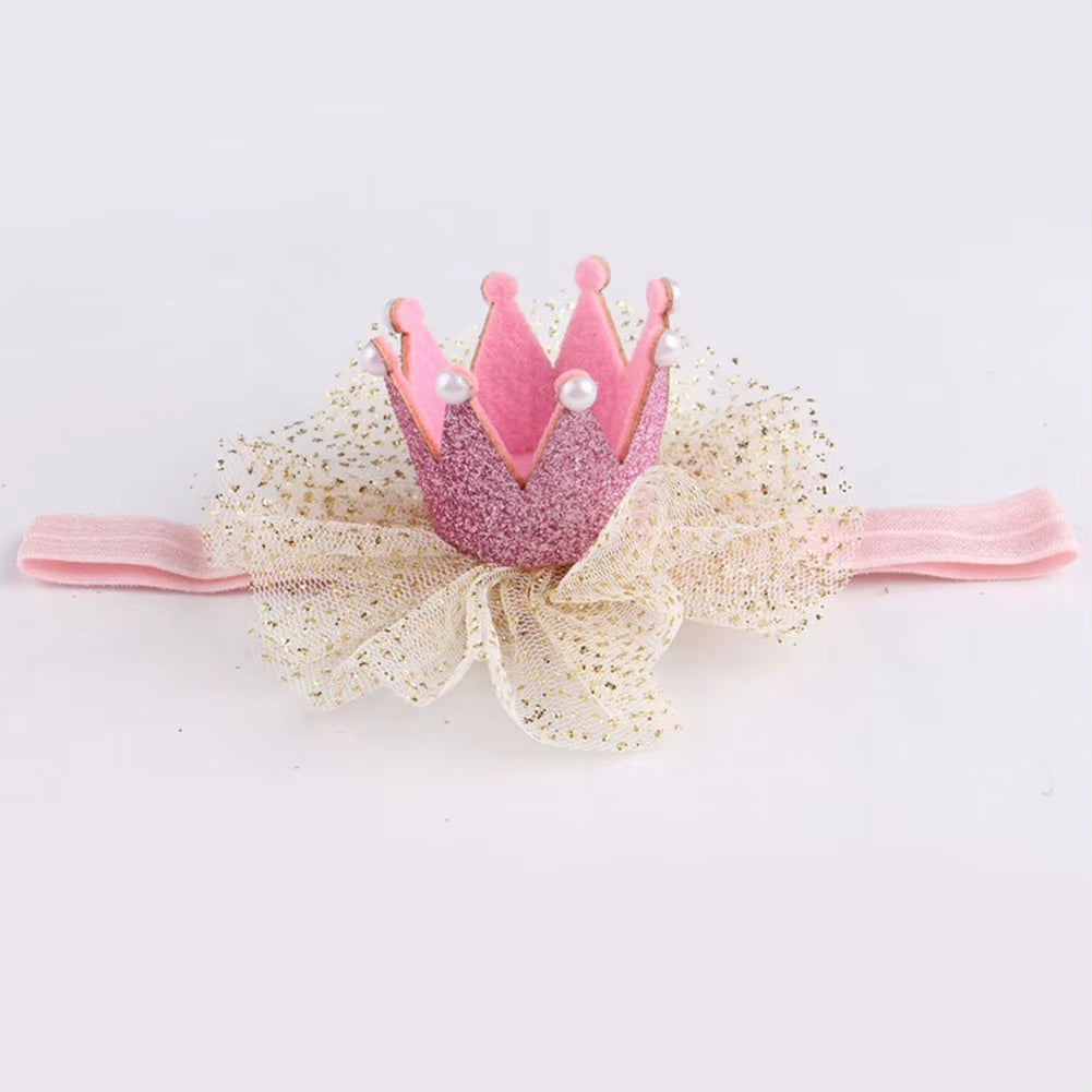 Cute Kids Baby Girl Toddler Lace Crown Hair Band Headwear Headband Accessories