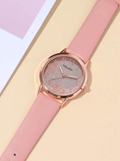 1Pc Fashion Classic PU Leather Women'S Watch, Casual Quartz Watch Clock Trend Starry Sky Women'S Watch as a Gift for Students Returning to School