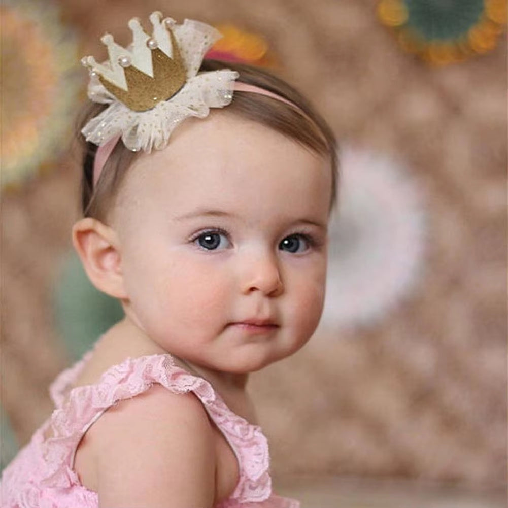 Cute Kids Baby Girl Toddler Lace Crown Hair Band Headwear Headband Accessories