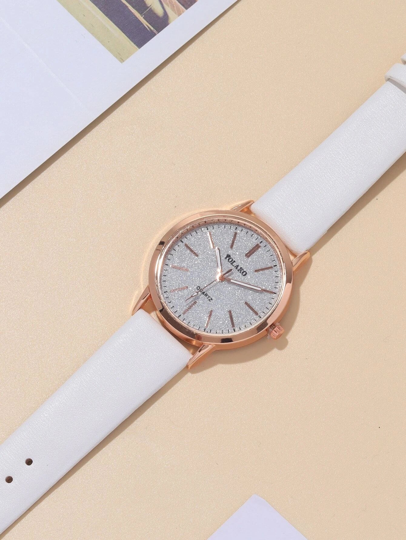 1Pc Fashion Classic PU Leather Women'S Watch, Casual Quartz Watch Clock Trend Starry Sky Women'S Watch as a Gift for Students Returning to School