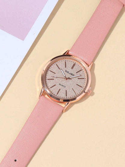 1Pc Fashion Classic PU Leather Women'S Watch, Casual Quartz Watch Clock Trend Starry Sky Women'S Watch as a Gift for Students Returning to School