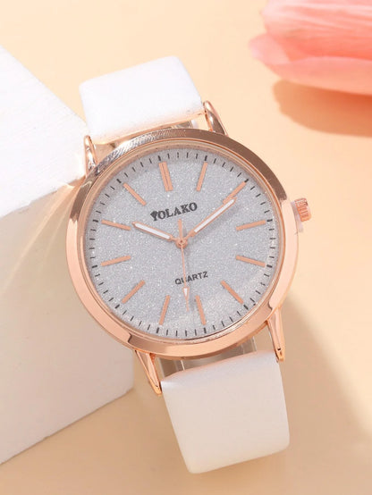 1Pc Fashion Classic PU Leather Women'S Watch, Casual Quartz Watch Clock Trend Starry Sky Women'S Watch as a Gift for Students Returning to School