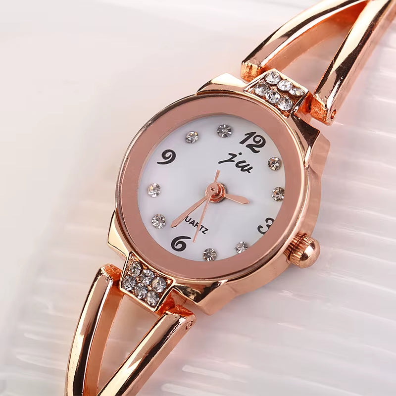 Korean Style Fashion Women Girl Bracelet Watch Ladies Stainless Steel Alloy Wristwatch Exquisite Luminous Quartz Watches Relogio